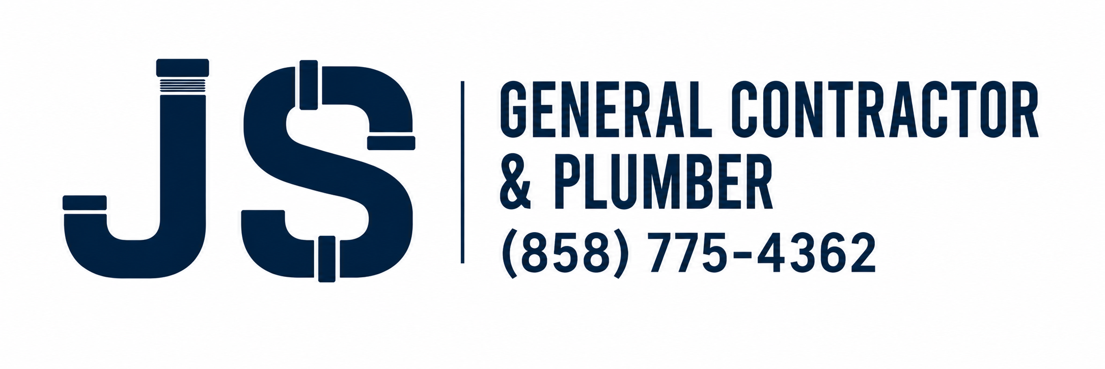 JS General Contractor and Plumber Logo with Phone Number