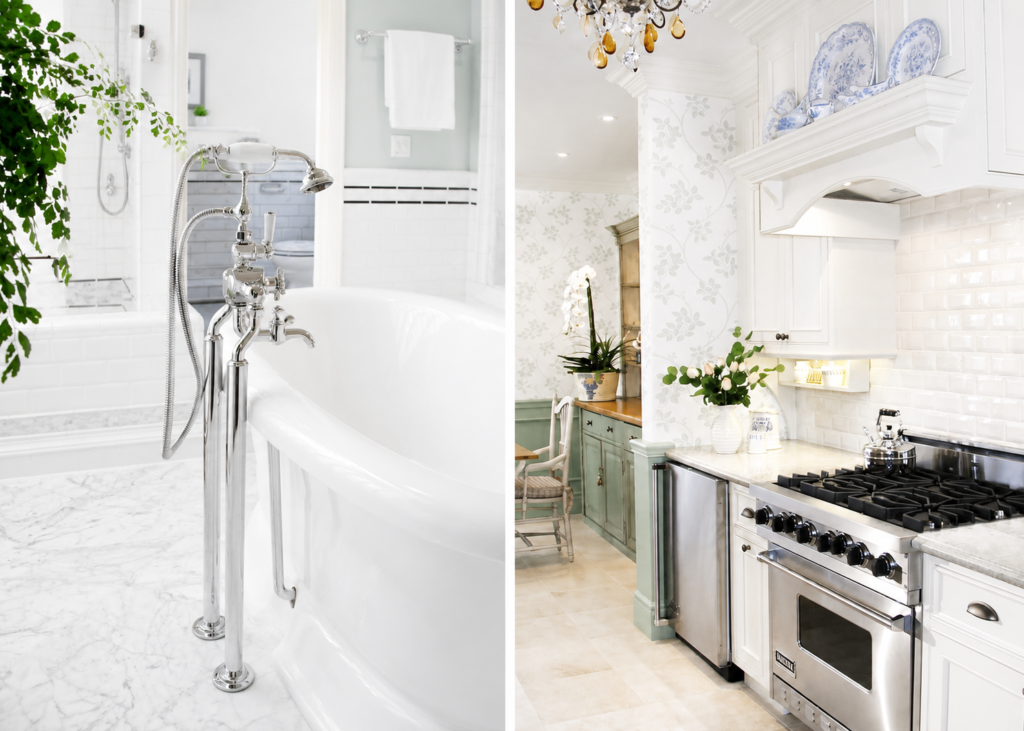 gas-pipeline French country kitchen and bathroom plumbing renovation
