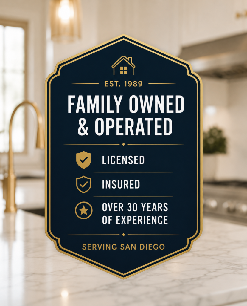 JS Plumber & General Contractor family-owned, licensed and insured service badge